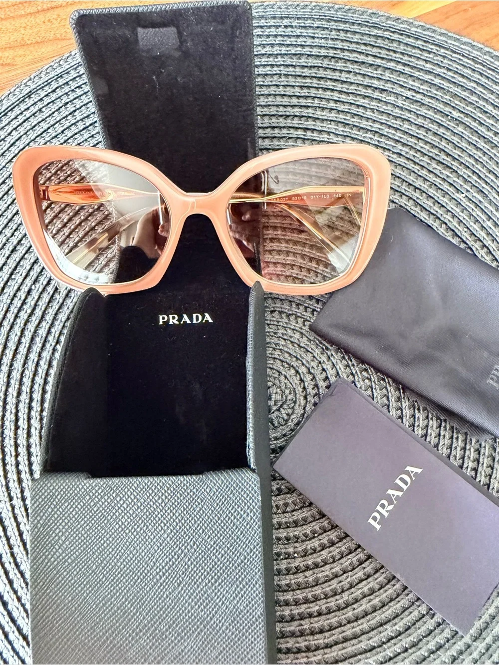 Prada Blush Cat-Eye Sunglasses with Tinted Lenses